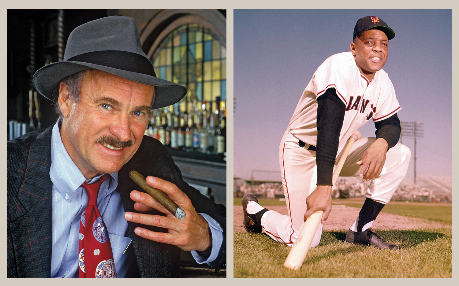 Dabney Coleman (left) and Willie Mays