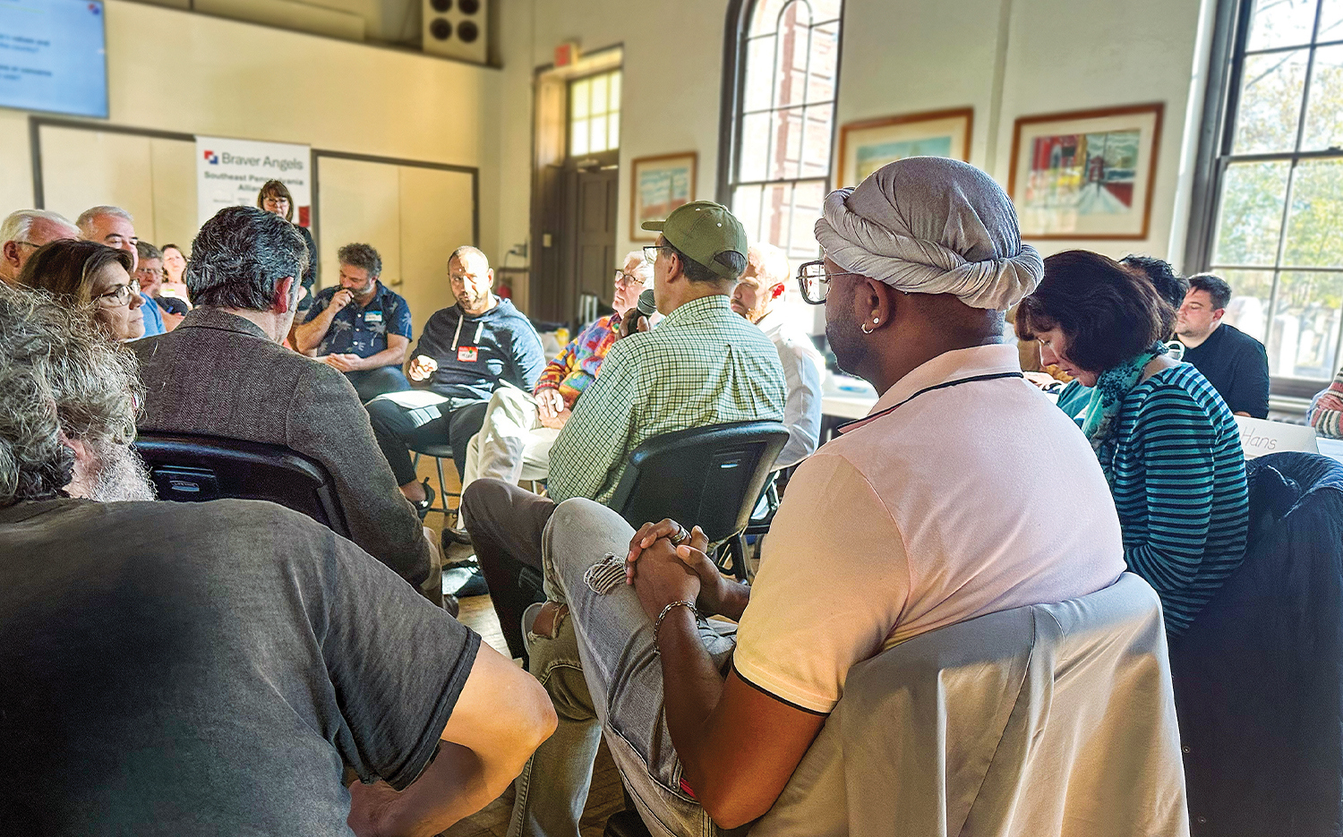 Attendees participate in the “fishbowl” exercise.