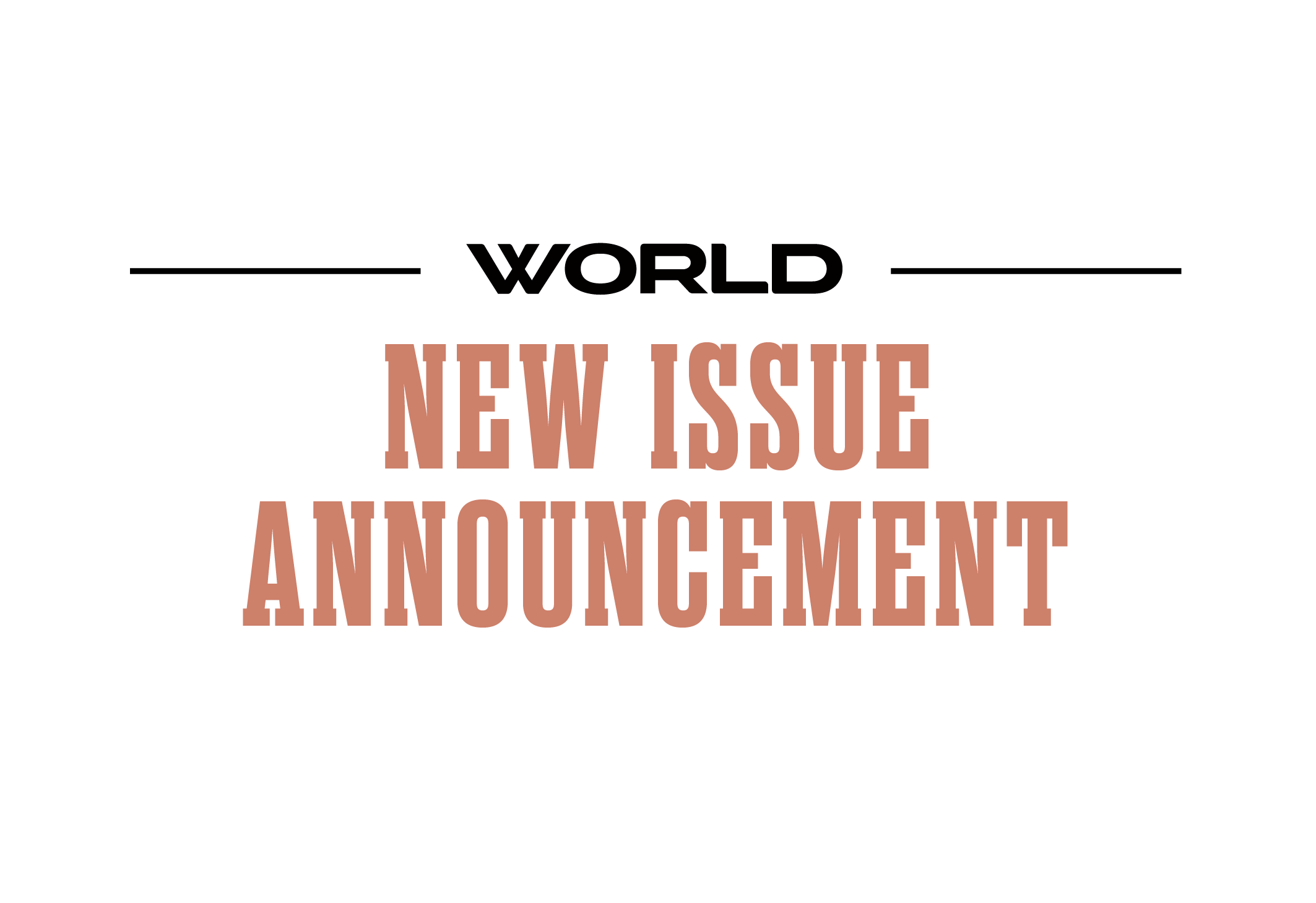 New Issue Announcement Image